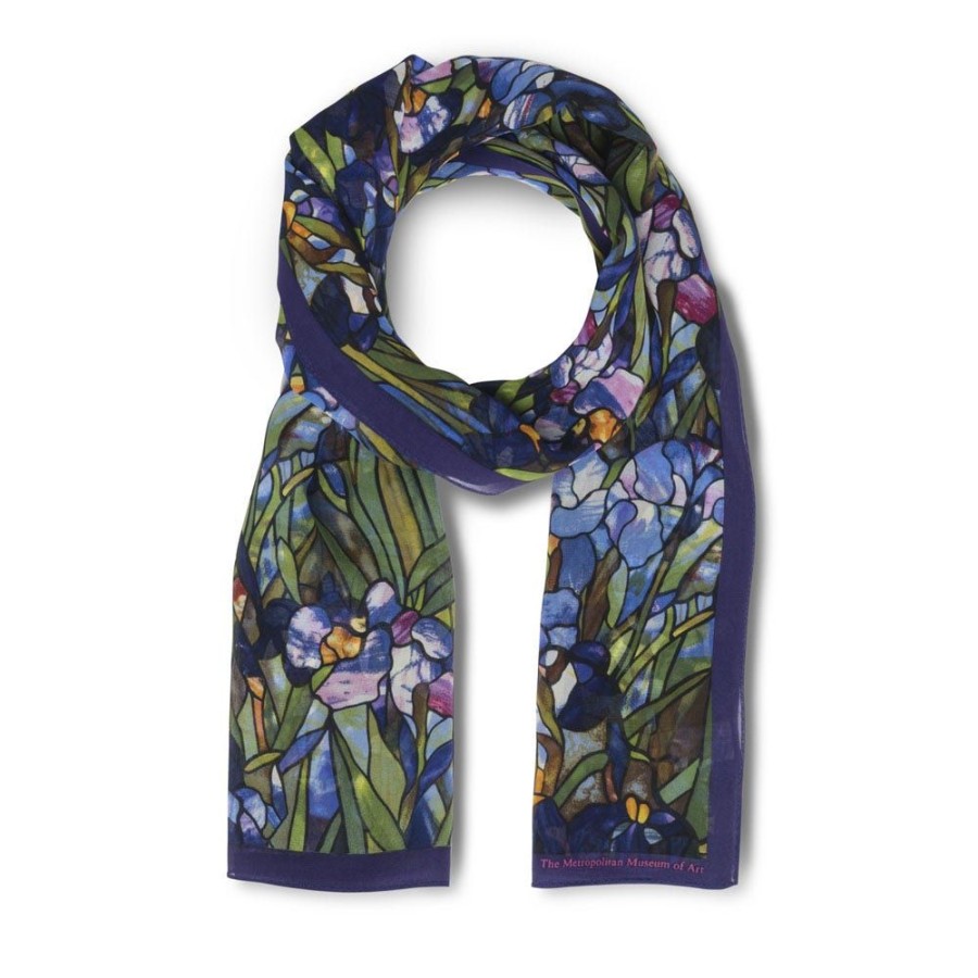 Clothing & Accessories The Metropolitan Museum of Art  | Louis C. Tiffany Irises Oblong Silk Scarf