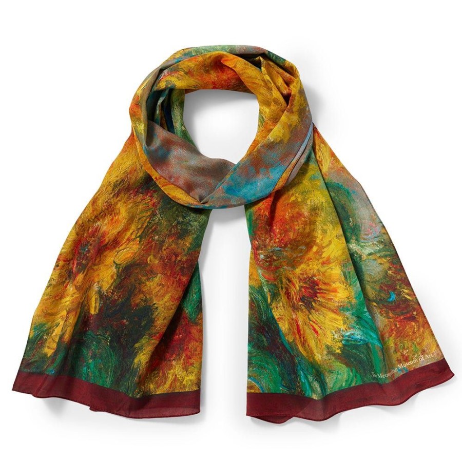 Clothing & Accessories The Metropolitan Museum of Art  | Monet Sunflowers Oblong Silk Scarf