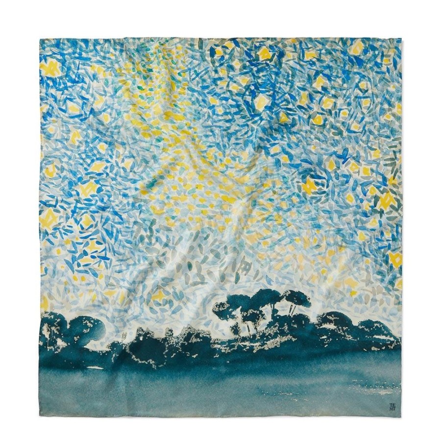 Clothing & Accessories The Metropolitan Museum of Art  | Cross Landscape With Stars Square Silk Scarf